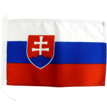 Vlajka Slovensko 20×30 cm pre člny - s upevnením na očko a šnúrku