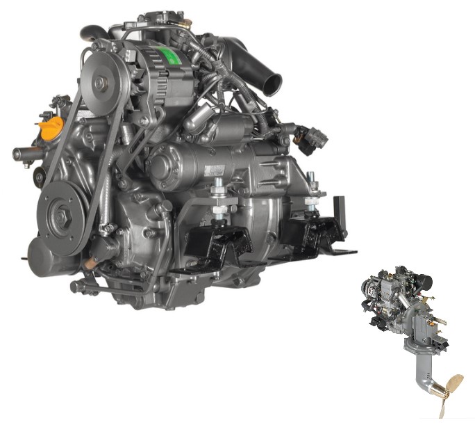 YANMAR 1GM10C so Saildrive SD 25 - 9 PS