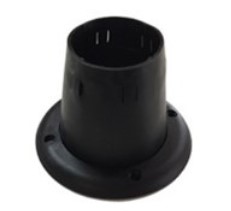 PVC káblový vývod - čierny