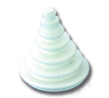 Gumená priechodka biela 69 mm - pre upevnenie svorkou