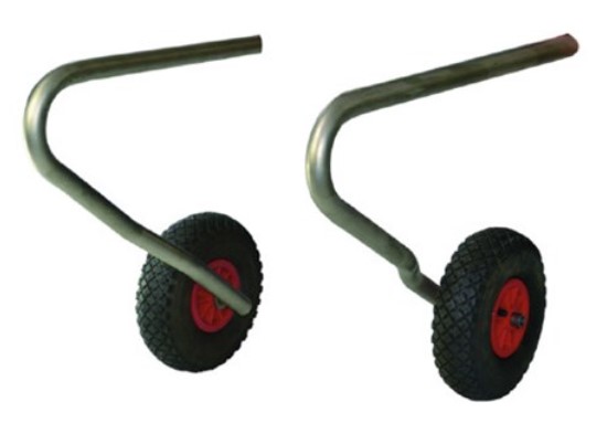 Prepravné kolieska pre nafukovacie člny s vysokotlakovou podlahou