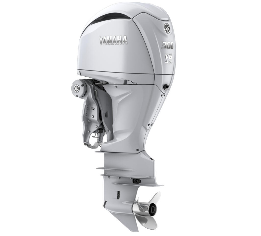 YAMAHA F300 XS2 (SBW) závesný lodný motor biely - dĺžka hriadeľa 25 palcov/63,5 cm