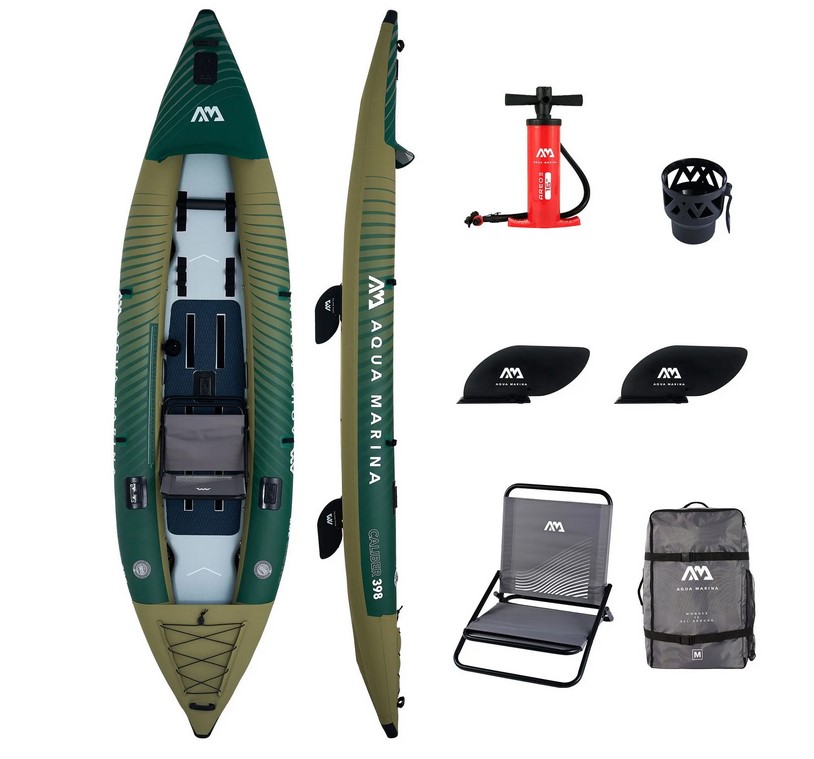 Aqua Marina Caliber 398 x 98cm nafukovací rybársky kajak 1- 2 osoby