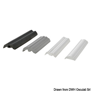 PROFILO 20 - Biela PVC základňa 20 - spodná gumená časť časť odierky