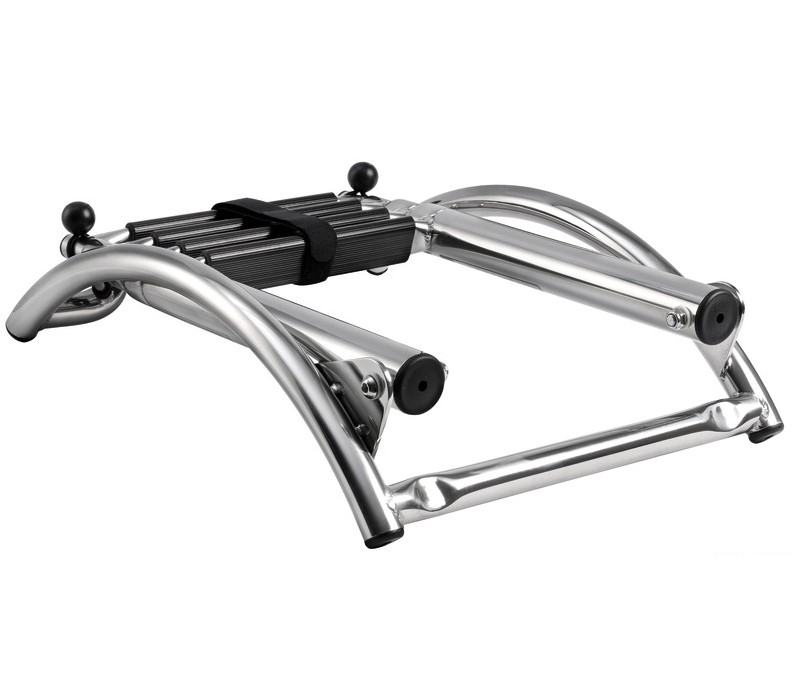 Nerezový rýchloupínací rebrík na nafukovacie člny 4 schodíky, dĺžka 113 cm