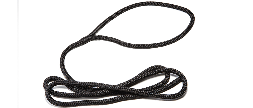 Lano pre fendre s okom  1,5m x 8 mm čierne