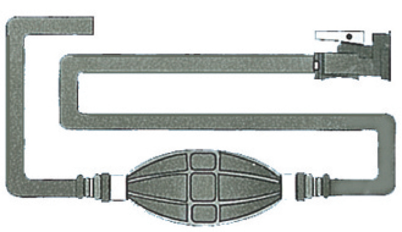 Benzínová hadica s ručnou pumpou a prípojkou pre YAMAHA a MERCURY