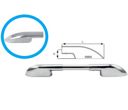 Madlo - koncovka 90º 22 mm H 35 mm