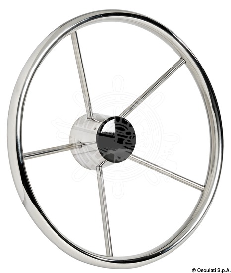 Nerezové kormidlo s hlavicou z čierneho plastu