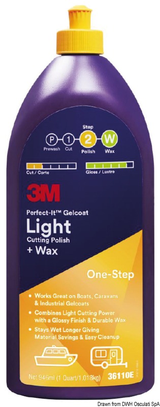3M Perfect-It Gelcoat Light Cutting + Wax 946 ml