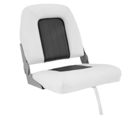 Polstrované skladacie sedadlo bielo-šedé