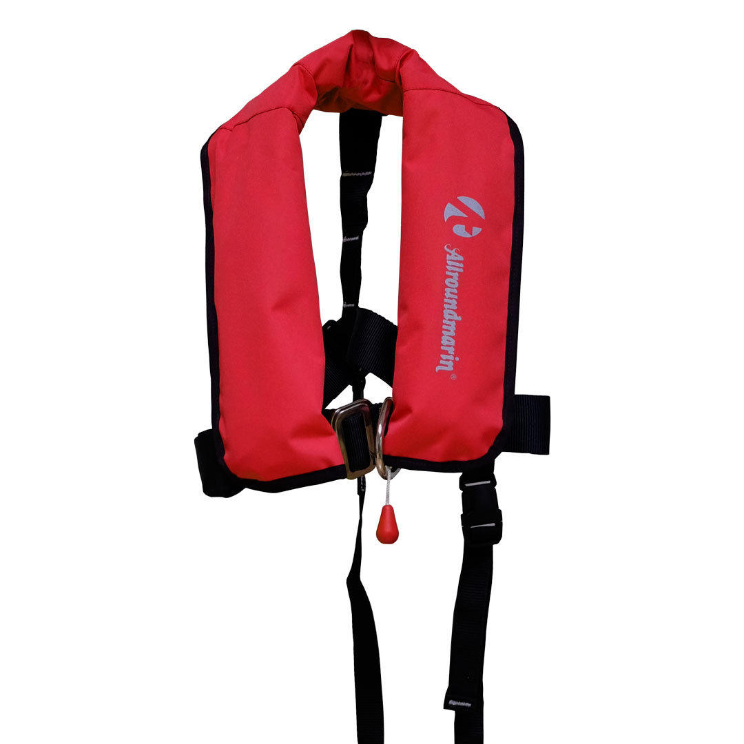 ALLROUNDMARIN automatická záchranná vesta JUNIOR 150N (15-40 kg) - červená