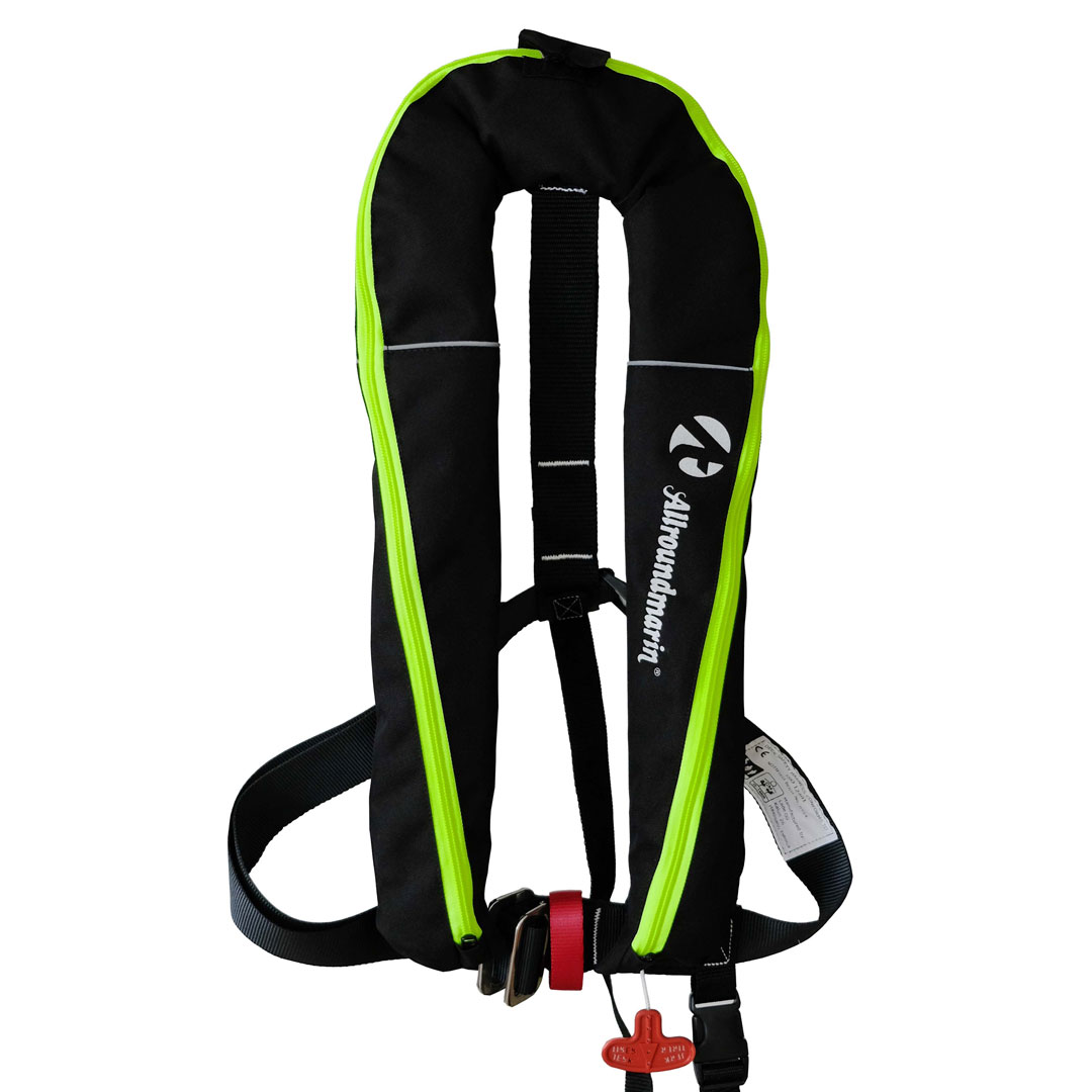 ALLROUNDMARIN AERO automatická záchraná vesta 165N - čierno-zelená