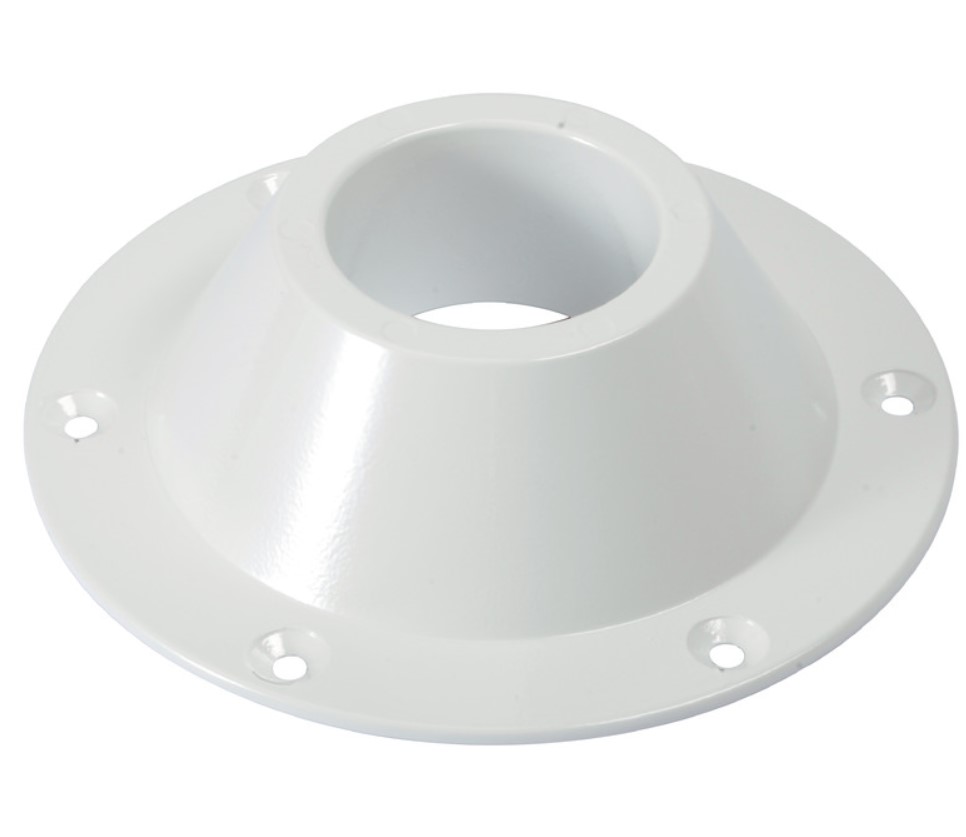 Hliníková základňa biela pre rúru 60 mm s montážou na rub stola