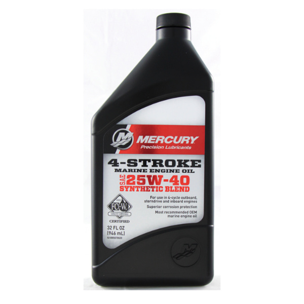 Mercury 4-Stroke Marine Engine Oil Synthetic Blend 25W-40 - Lodný motorový olej 4 takt 1L