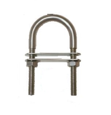 AQUINOX Nerezový U strmeň so zosilneným okom a dvomi upínacími doskami