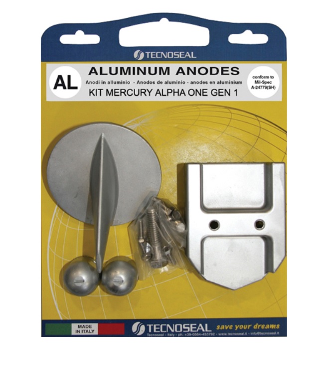 Anódový kit hliníkový pre Mercury Alpha One 1. gen