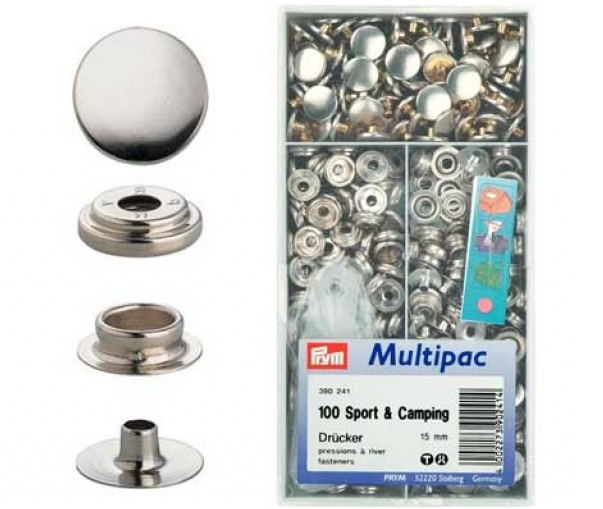 Cvoky PRYM  Sport a Camping - sada 100 párov s montážnym náradím