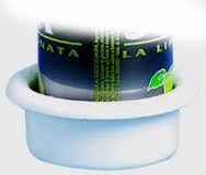 Držiak na pohár plastový zabudovateľný biely Ø 75 mm