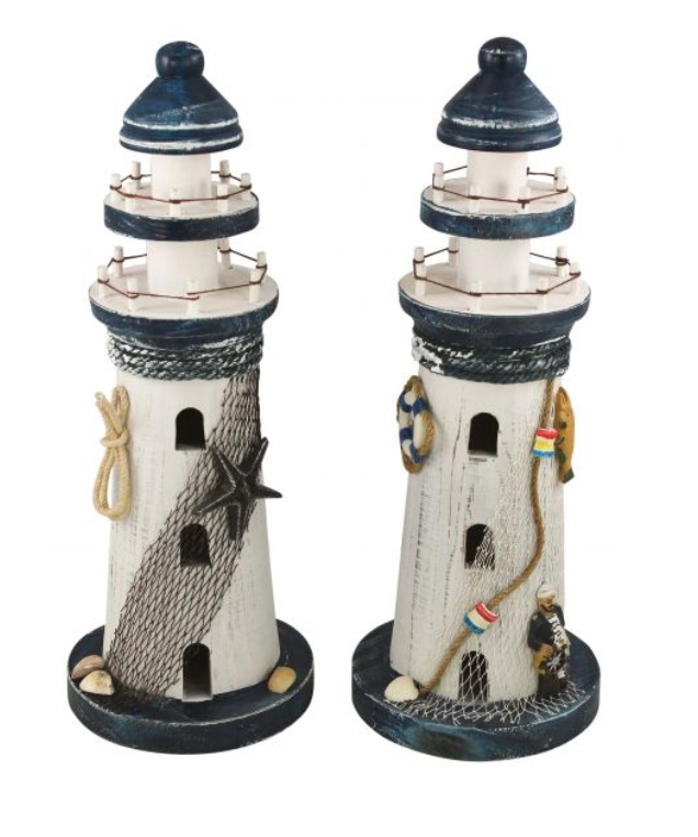 Drevený maják 31 cm - set