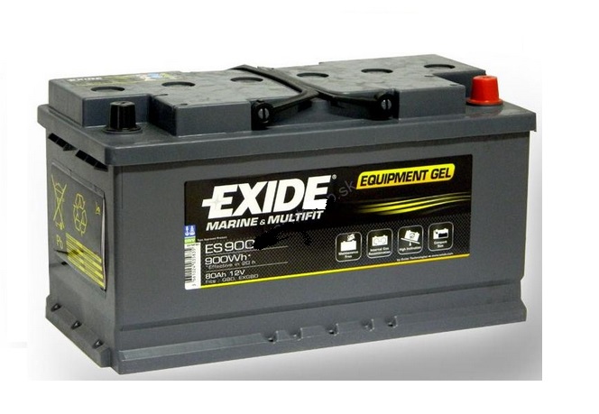 EXIDE Equipment Gel Marine - Multifit  ES 900, 12V 80Ah