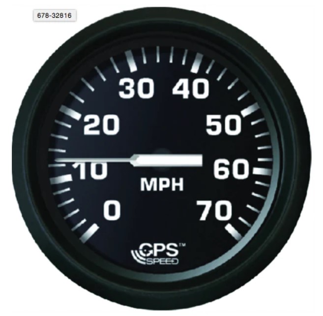 FARIA GPS ukazovateľ rýchlosti 60 MPH - čierny číselník v čiernom ráme