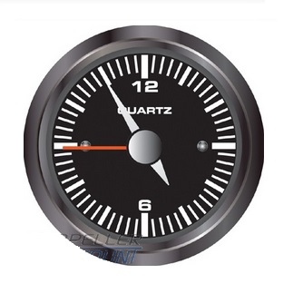 FARIA Quartzové hodinky - čierny číselník v čiernom ráme