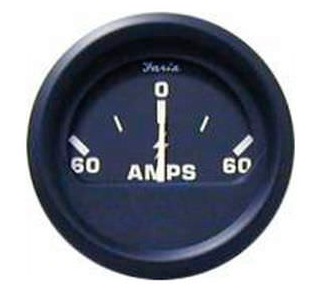 FARIA ampérmeter - čierny číselník v čiernom ráme