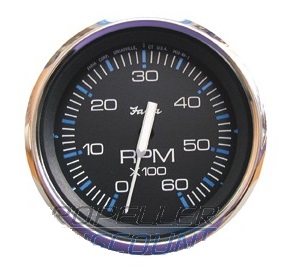 FARIA otáčkomer - čierny číselník v niro ráme