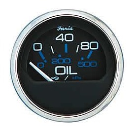 FARIA ukazovateľ tlaku oleja - čierny číselník v niro ráme