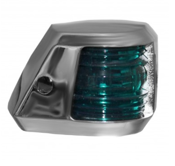 FAROS 7 - Navigačné svetlo s chrómovaným telom - zelené