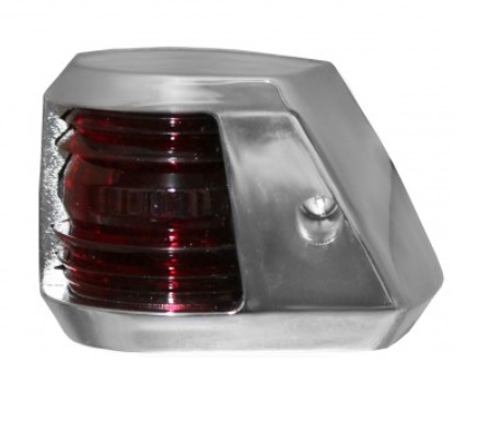 FAROS 7 - Navigačné svetlo s chrómovaným telom - červené