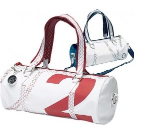 HAVECO Dámska športová taška - červeno/biela