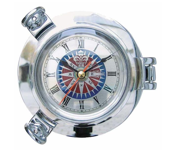 Hodiny s kompasom - lodné okno Φ 14 cm