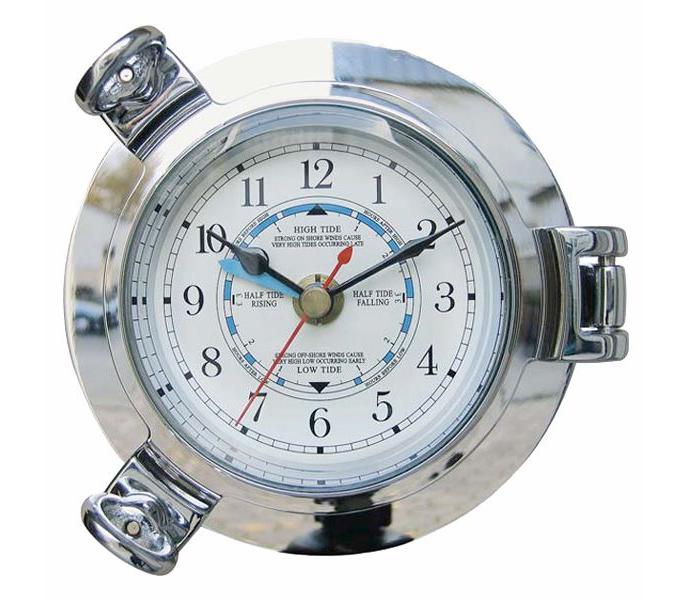 Hodiny s ukazovateľom prílivu a odlivu - lodné okno Φ 14 cm