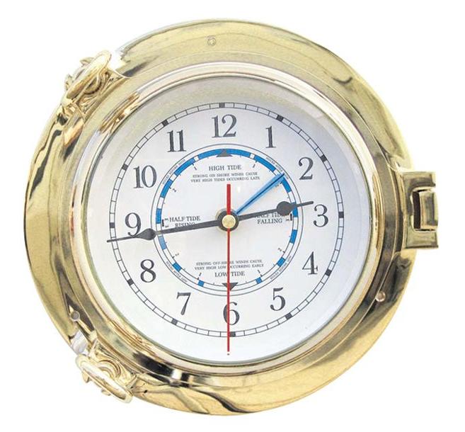 Hodiny s ukazovateľom prílivu a odlivu - lodné okno Φ 22 cm
