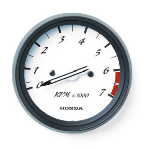 Honda - Tachometer pre BF25D-BF250A - biely číselník