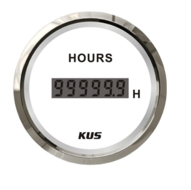 KUS LCD ukazovateľ motohodín - biely