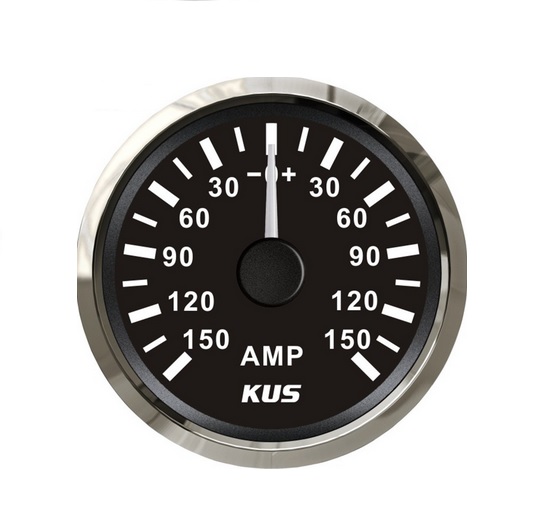 KUS ampérmeter do 150 Amp - čierny