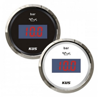 KUS digitálny ukazovateľ tlaku oleja 0-5 bar, čierny