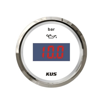 KUS digitálny ukazovateľ tlaku oleja 0-5 bar, biely