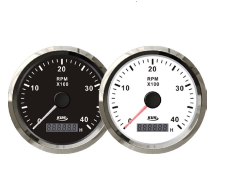 KUS otáčkomer 4000 U/min pre zabud. motor - biely