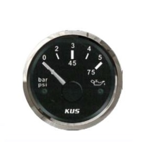KUS ukazovateľ tlaku oleja 0-10 bar,  čierny