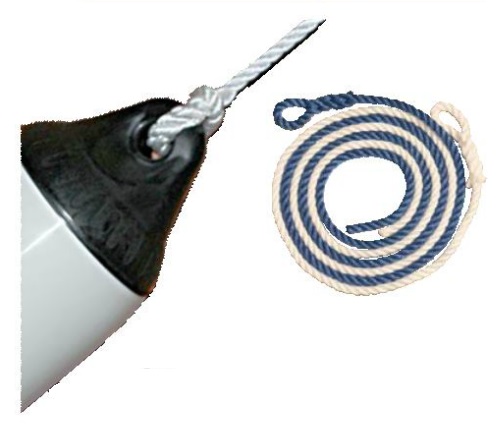 Lano pre fendre s okom modré 2m x 8 mm, oko 40 mm - pár