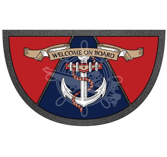 Lodná rohožka s motívom kotvy 400 x 680 mm