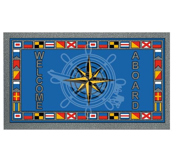 Lodná protišmyková rohožka s motívom svetových strán 500 x 800 mm