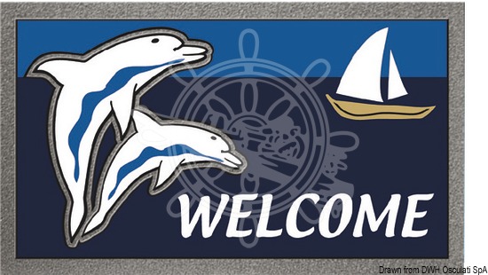 Lodná rohožka s motívom delfínov 400x680 mm