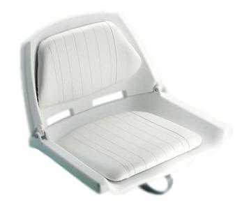 Sklápacie kreslo do člna FISHERMAN sklopná, s vankúšmi - biela