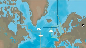 Mapa: 2, Greenland and Iceland
