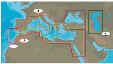 Mapa: 2, South Mediterranean Sea and Aegean Sea